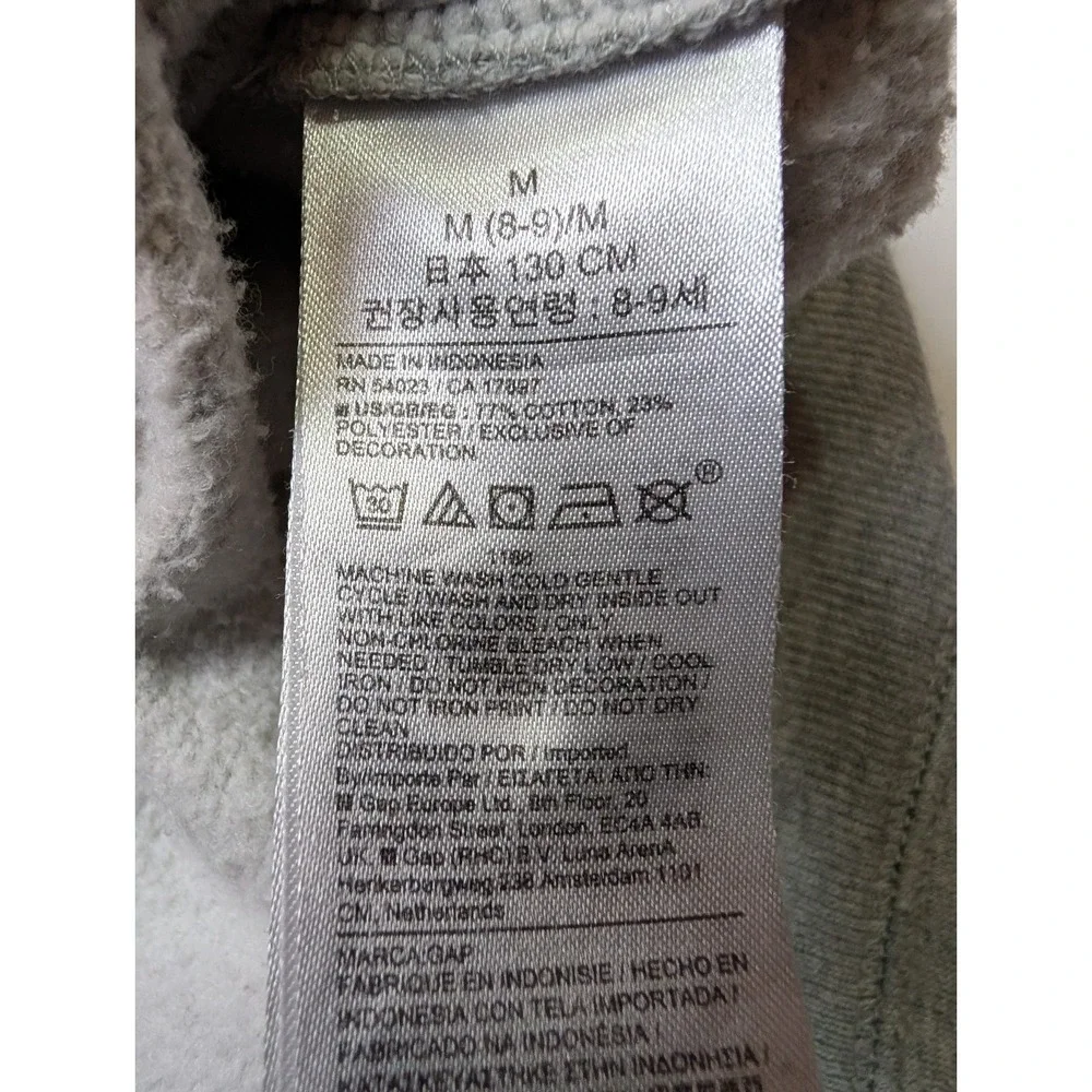 Disney Mickey Mouse Kids' Hoodie - Grey Pullover‎ Sweatshirt - Size Medium
